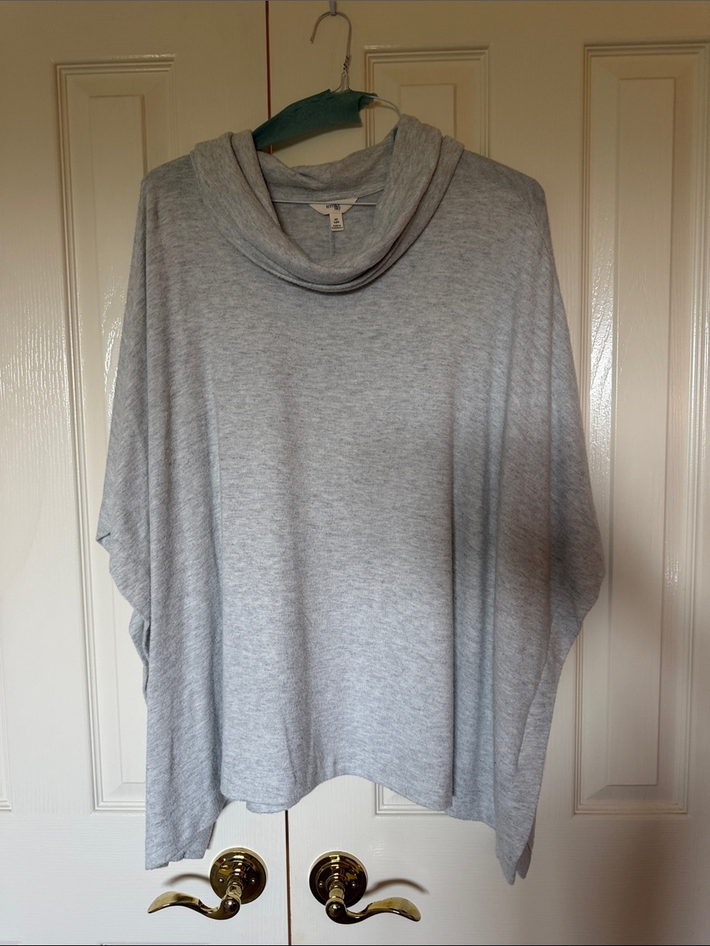 Terra & Sky Heather Gray Cowl Neck Sweater